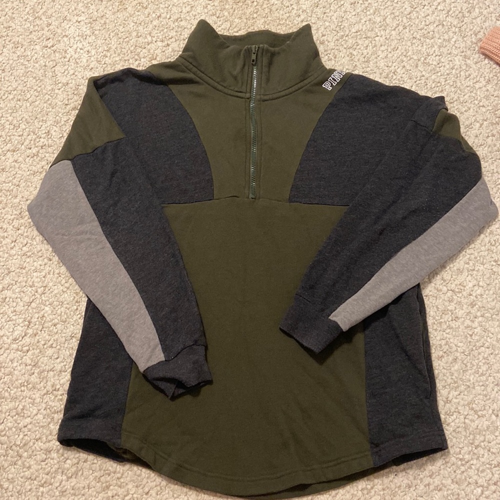 Green PINK Half Zip